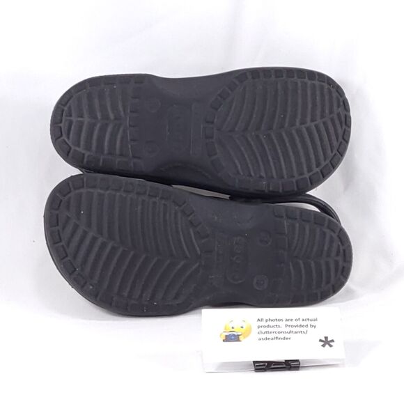 Crocs Classic Slip On Comfort Mule Clog Womens Size 8 Mens Size 6 Black Rubber - Picture 9 of 9